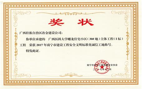 南寧分公司四個項目獲表彰！